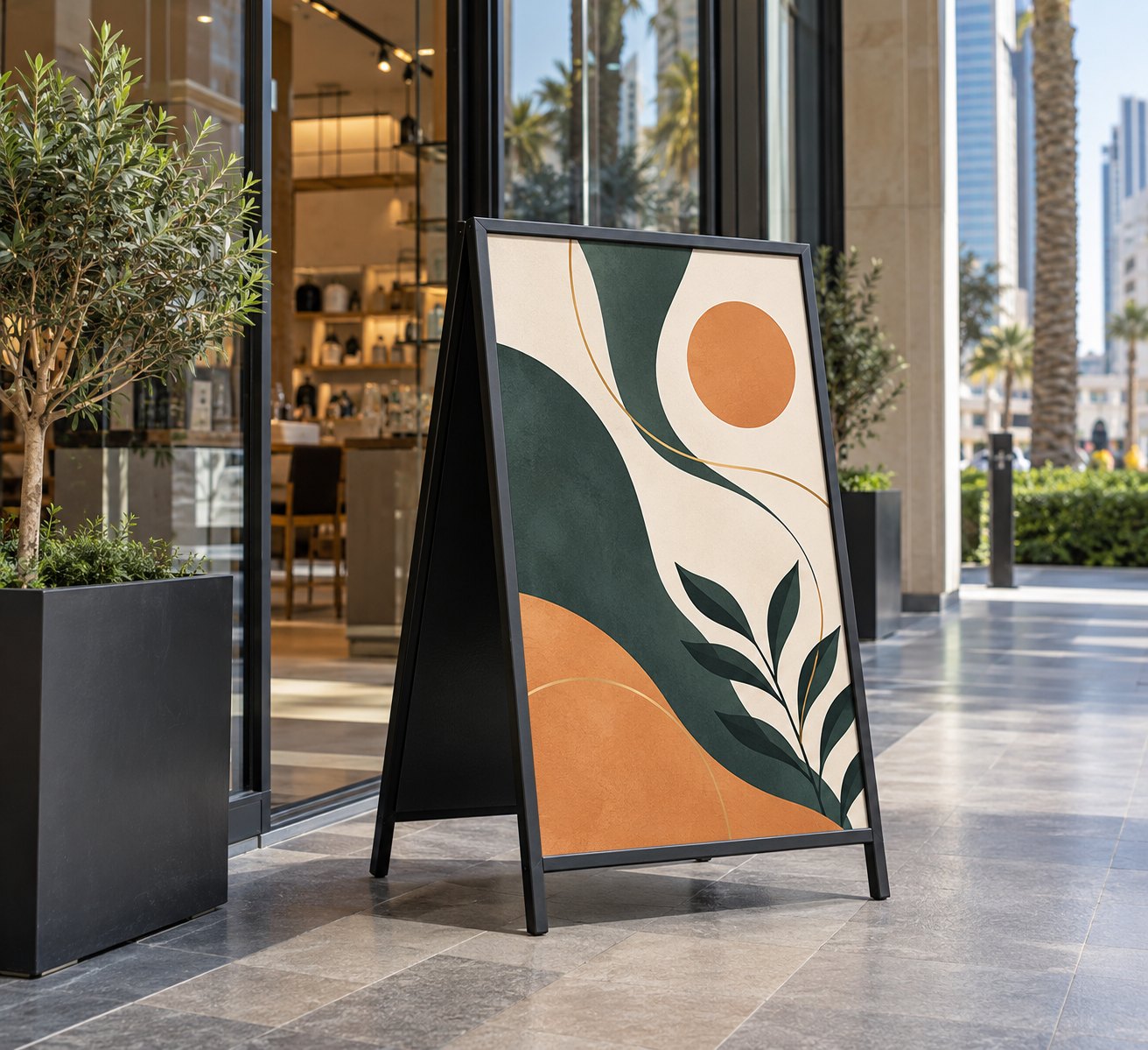Pavement Signs example for Signage Printing in Dubai in Dubai
